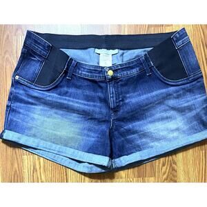 Liz Lange Maternity Bermuda Cotton/Spandex Jean Shorts, size XXL (18)